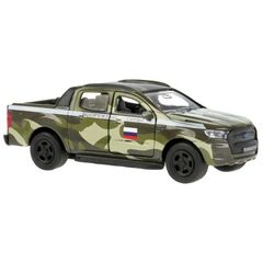 Машина Технопарк, Ranger пикап военный, 12 см, инерцион,открыв двери/багажн, SB-18-09-FR-M-WB