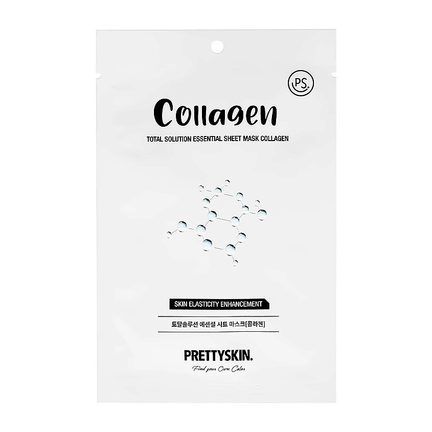 Тканевая маска с коллагеном Prettyskin Total Solution Essential Sheet Mask Collagen, 23мл