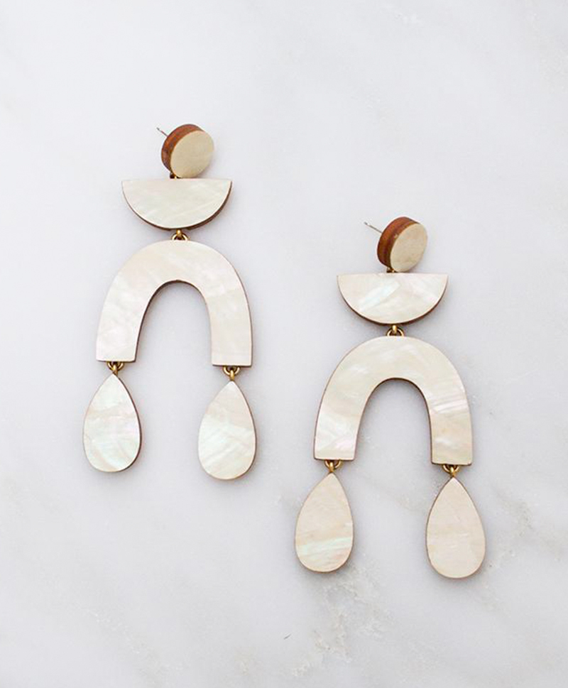 Серьги Corbero Earrings Mother of Pearl