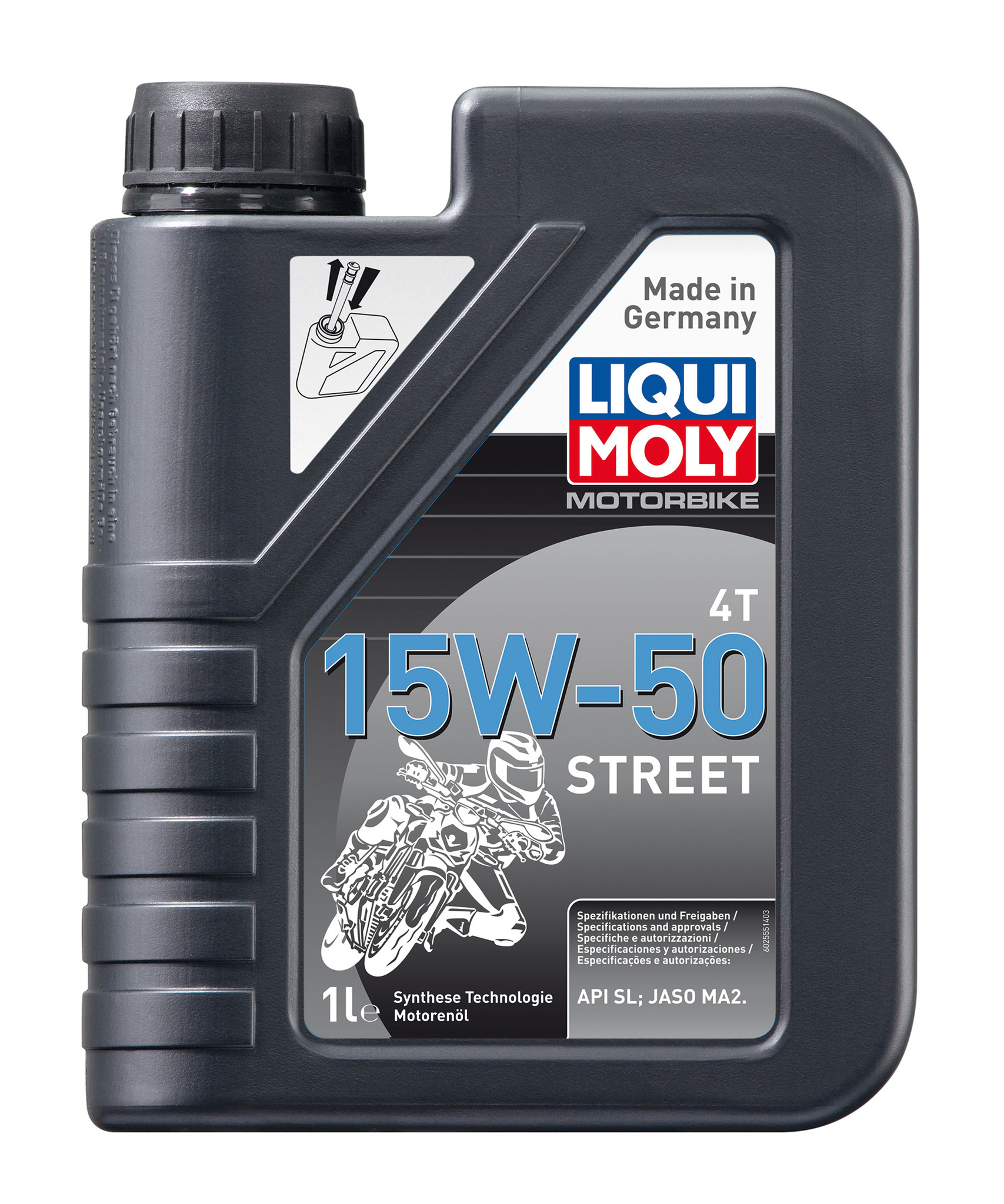Масло моторное Motorbike 4T 15W50 Street hc-синтетическое 1л