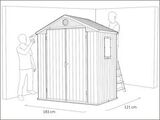 Пластиковый сарай Keter Darwin 6x4 фута серый