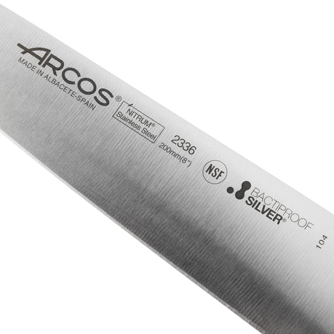 Нож кухонный стальной Шеф 20 см ARCOS Riviera Blanca арт. 233624W