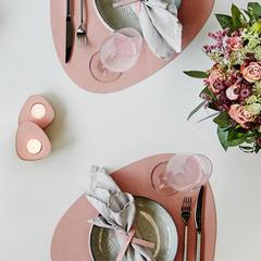 Подстановочная салфетка фигурная 37x44 см LindDNA Nupo rose 98283