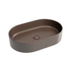 Ceramica Nova Element CN6048MDB Умывальник чаша накладная овальная, 60.8x38.5, цвет: темно-коричневый матовый фото