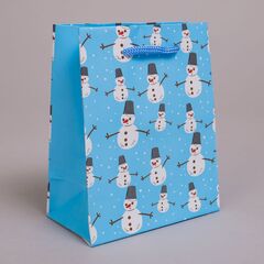 Пакет подарочный XS квадратный, С Новым годом, МИКС, 12*15*8 см (Д*В*Ш)