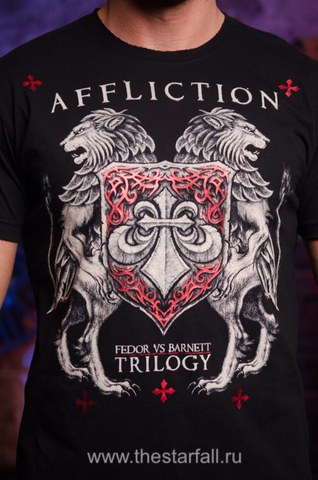 Affliction | Футболка мужская Fedor vs Barnett принт спереди