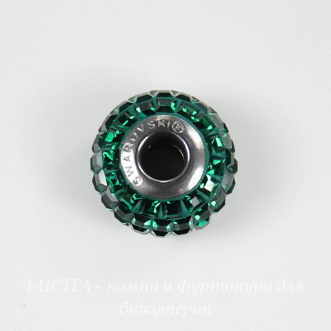 80201 Бусина Сваровски BeCharmed Pave Emerald 15х9 мм ()