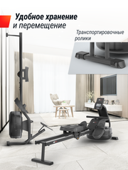 Гребной тренажер UNIX Fit Water Rower 340