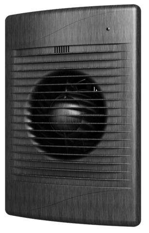 STANDARD 5C black Al, Вентилятор осевой вытяжной с обратным клапаном D125, декоративный