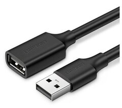 Кабель UGREEN US103 (10316) USB 2.0 A Male to A Female Cable. Длина 2 м, черный