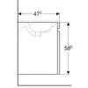 Geberit Renova Plan 869500000 Тумба под раковину, 98.8x58.5x47.3см, Белый / Высокоглянцевое покрытие