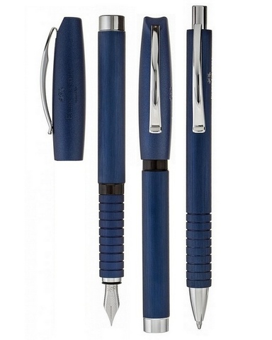 Ручка перьевая Faber-Castell Essentio Aluminium Blue, F  (148441)