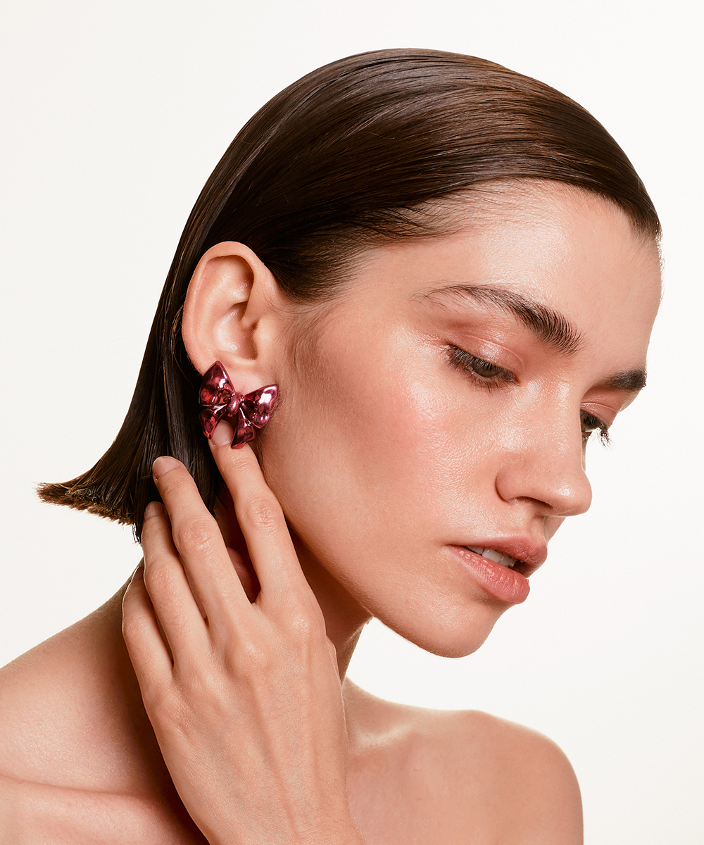 Серьги BOW BARBIE PINK