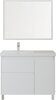 Aquanet 365909 Тумба с раковиной Nova Lite 2.0 100 L напольная цв. белый глянец (365909)