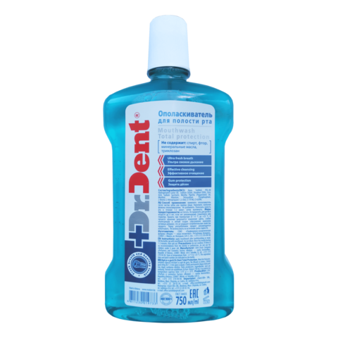 Modum Ополаскиватель для полости рта DR.DENT Total Protection, 750мл (A123-601)