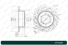 Диск тормозной перфорированный G-brake GFR-01141R правый