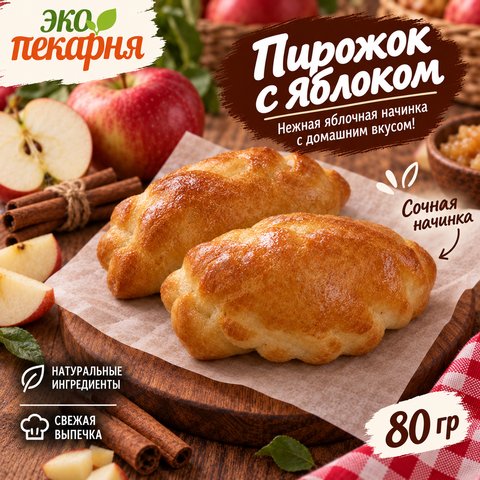 Пирожок с яблоком