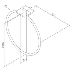 Кольцо для полотенец AM.PM INSPIRE 2.0 - A50A34400
