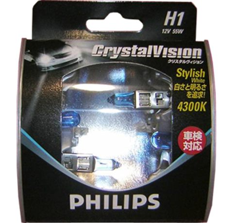 Галогенные лампы Philips H1 Crystal Vision (4300K) (2шт.) Галогенные лампы Philips H1 Crystal Vision (4300K) (2шт.)