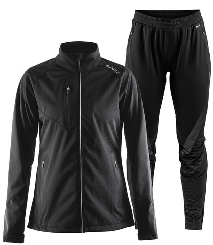 Элитный лыжный костюм Craft Bormio Softshell Sharp XC Black женский