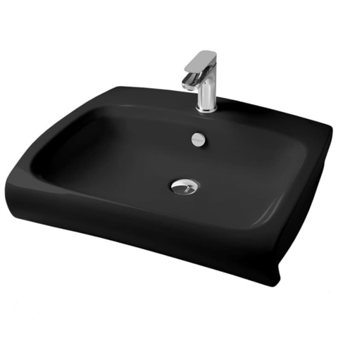 ArtCeram Hi-Line HIL004 03 00 NERO*1 Раковина подвесная, 65x50, цвет: чёрный