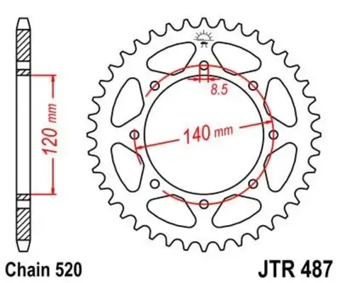 Звезда ведомая JTR487 43ZBK