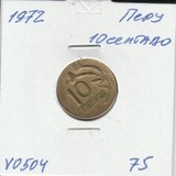 V0504 1972 Перу 10 сентаво сентавос центаво V0504 1972 Перу 10 сентаво сентавос центаво