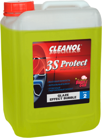 Cleanol 3S Protect: Glanze Effect Bubble 5кг, Step 2 - наношампунь для ручной мойки