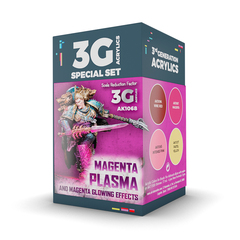 Набор красок AK interactive Wargame Color Set Magenta Plasma And Glowing Effects