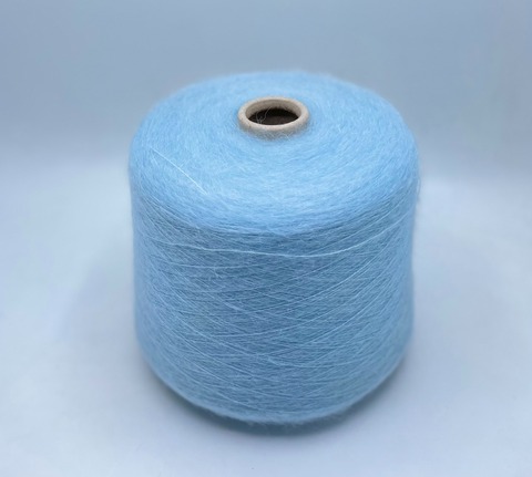 Бобинная пряжа (пр.Италия). 950м/100гр, 75%Кид-мохер 25%Шелк, цвет-Голубой, арт.27530