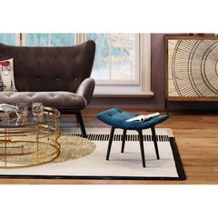 Пуф Black Vicky Velvet Bluegreen 46x59 см