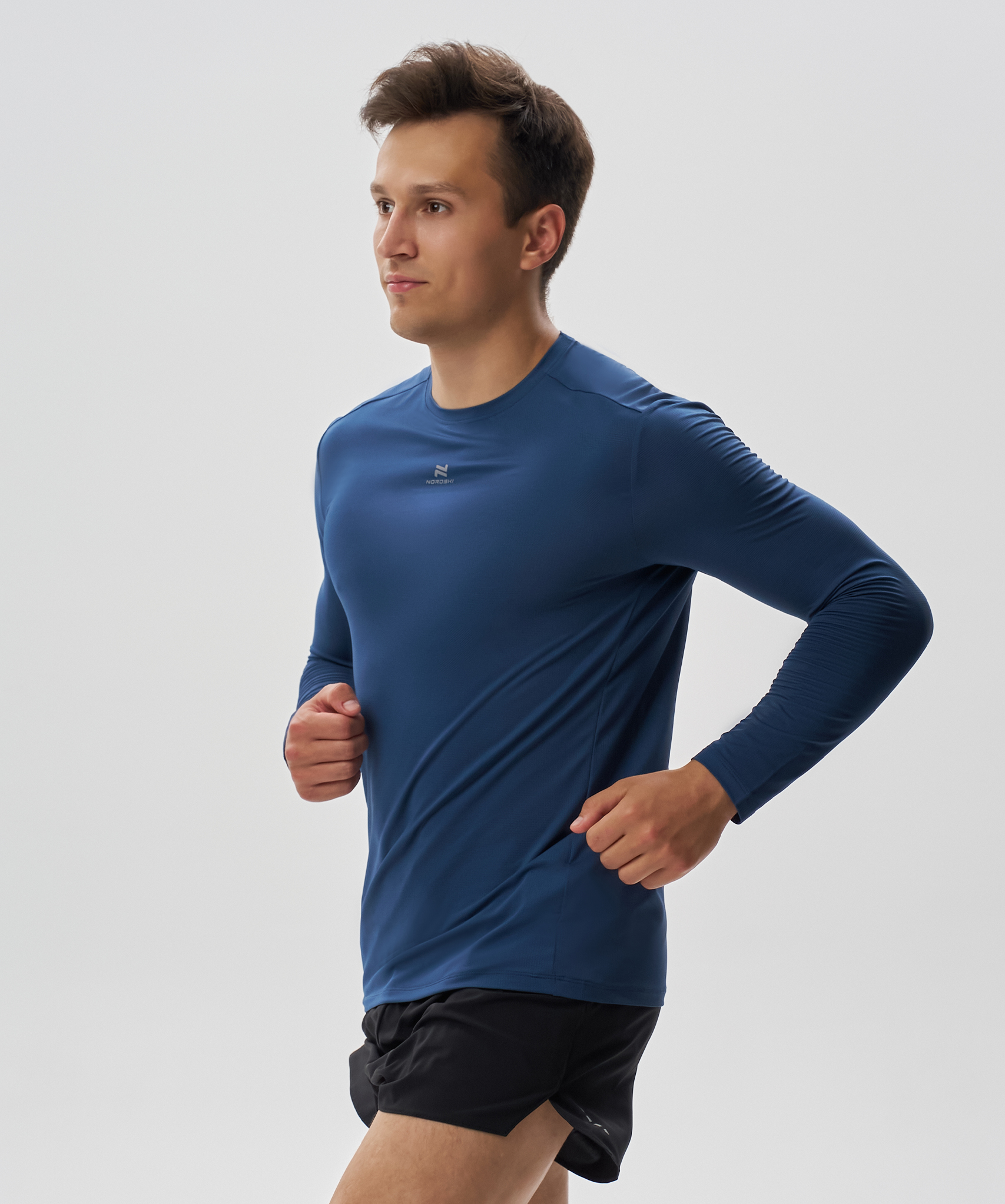 Футболка для бега с длинным рукавом Nordski Run 2.0 dark denim - 2