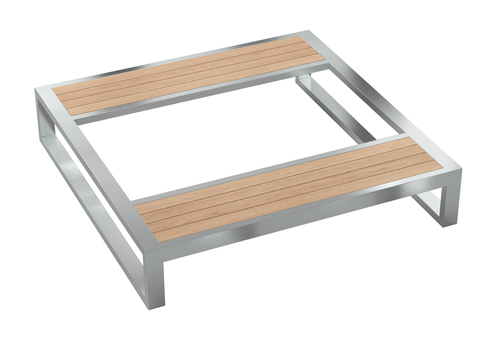 Bench CITY with lights / quadrangular