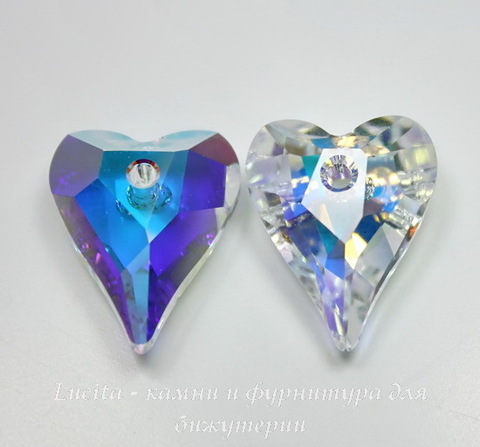 6240 Подвеска Сваровски Сердечко Wild Heart Crystal AB (17 мм) ()