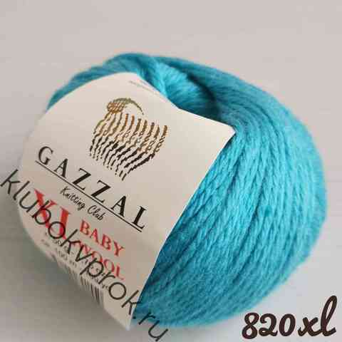 GAZZAL BABY WOOL XL 820, Светлый бирюзовый