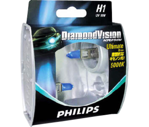 Галогенные лампы Philips H1 Diamond Vision (5000K) (2шт.) Галогенные лампы Philips H1 Diamond Vision (5000K) (2шт.)