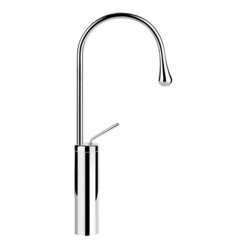 Gessi Goccia 33809#031 Смеситель для раковины на 1 отверстие, высокий, излив 174мм R=90, с фиксированным носиком, цвет: хром фото