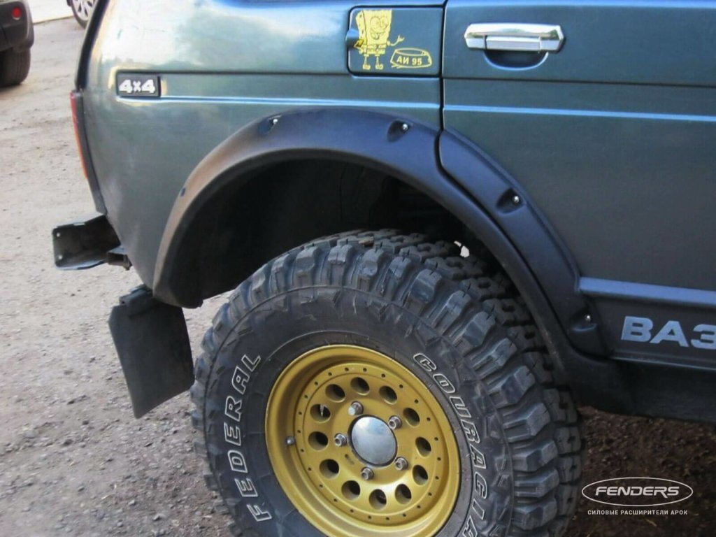Расширители колесных арок LADA 4x4 5 дв. под стандартные арки (из ПВД)