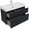 Aquanet Бруклин 312874 Тумба с раковиной, цвет: антрацит матовый