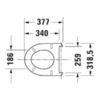 Duravit DuraStyle 2574090000 Унитаз подвесной без смывного края, с вертикальным смывом, модель для детей, 4,5 л, 325 x 480 мм