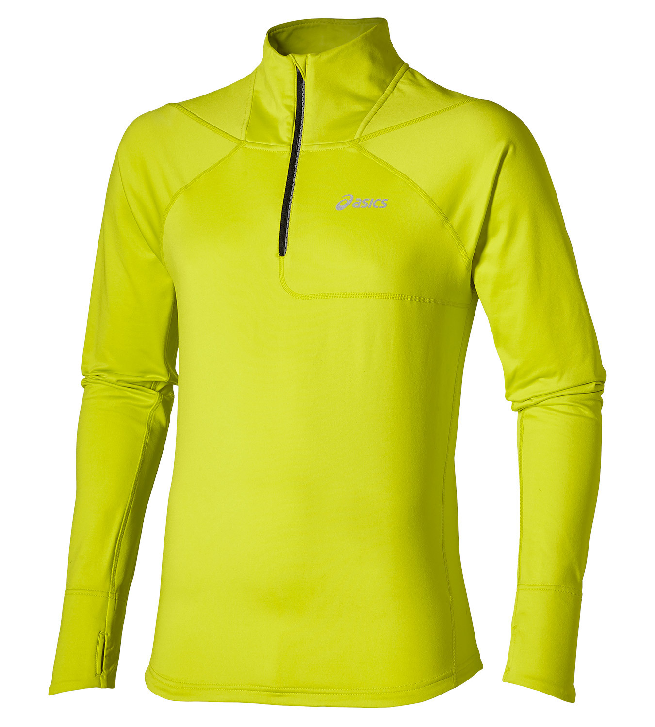 Asics Lite-Show LS 1/2 Zip Мужская беговая рубашка желтая