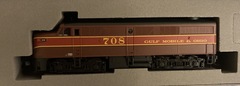 Тепловоз Alco FA1 Master(TM) Silver -- Gulf, Mobile & Ohio #708