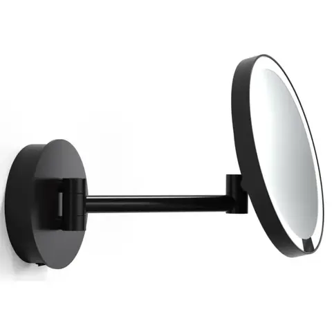 Decor Walther Round 0122460 Косметическое зеркало с подсветкой, цвет: чёрный