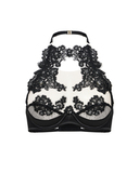 топ Kiara black crystal черный