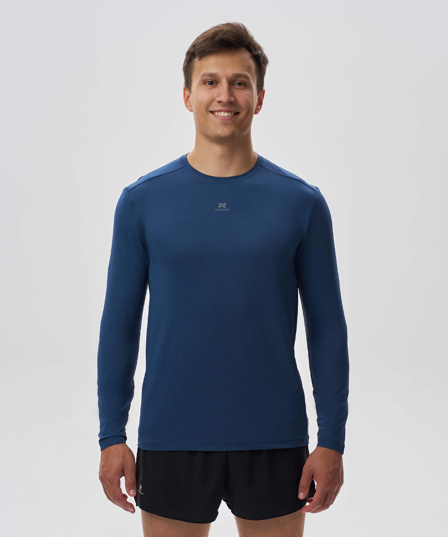 Футболка для бега с длинным рукавом Nordski Run 2.0 dark denim
