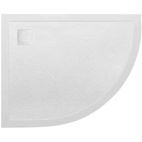 BelBagno TRAY-MR-UNO-RH-120/90-550-35-W-L-BO Поддон из искусственного мрамора в комплекте с сифоном с белой матовой декоративной накладкой
