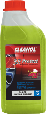 Cleanol 3S Protect: Glanze Effect Bubble 1 л, Step 2 - наношампунь для ручной мойкийки