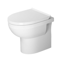 Duravit DuraStyle 41840900A1 Комплект напольный безободковый унитаз # 218409 + cиденье для унитаза # 002079 петли: нерж. сталь, цвет белый фото