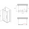 Abber Schwarzer Diamant AG30160BMH-S80BM-S80BM Душевой уголок, 160x80x195, цвет: чёрный