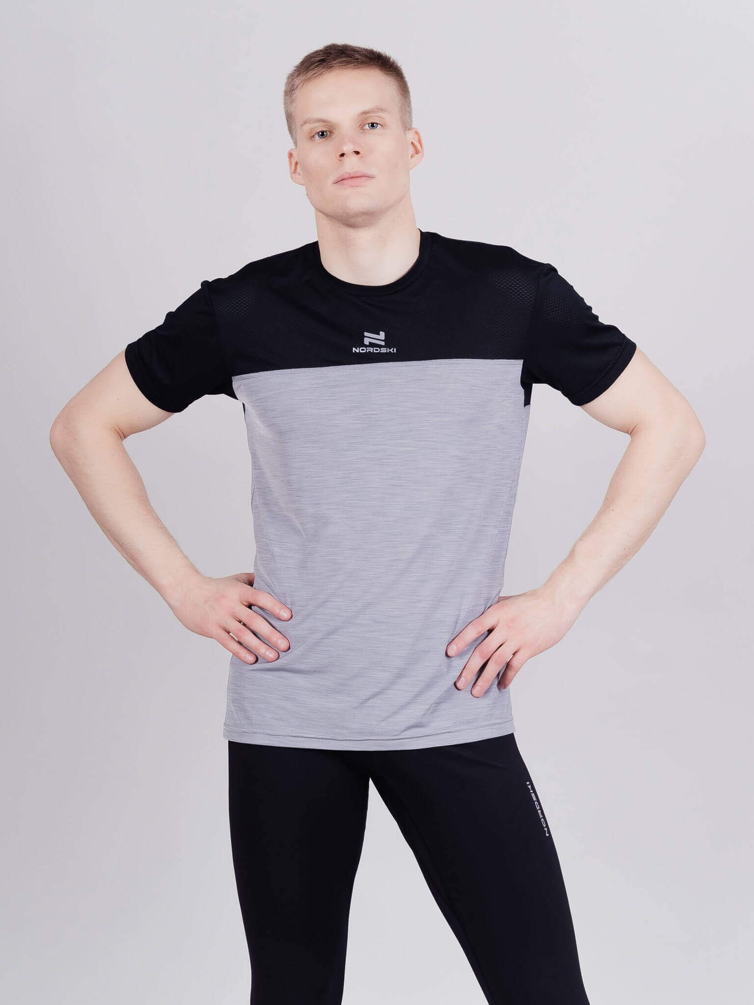 Мужской комплект для бега Nordski Pro Energy grey-black-shark - 2